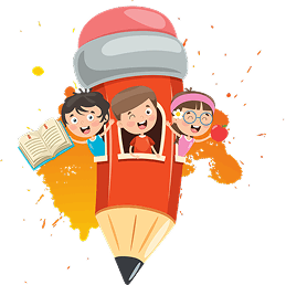 Pencil image with cartoon